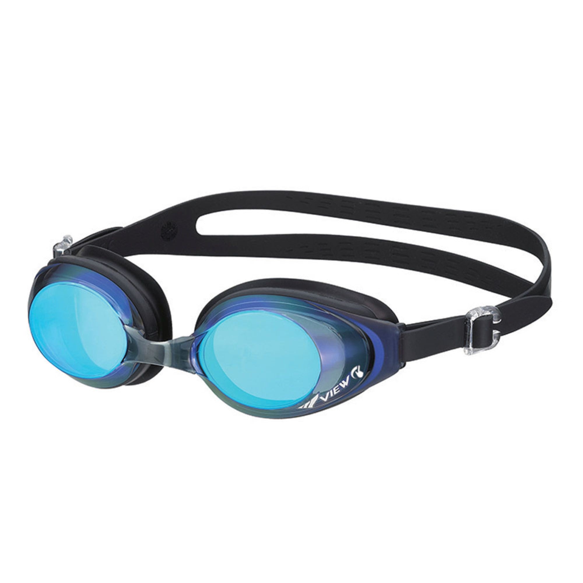 reflective goggles swimming Swipe Fitness Goggles Mirrored Blue/Black
