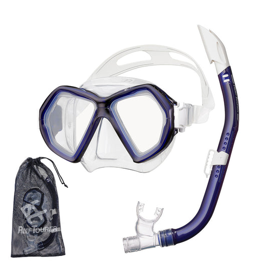 Adult X-Plore 2-Window Mask & Snorkel Combo, Cobalt Blue