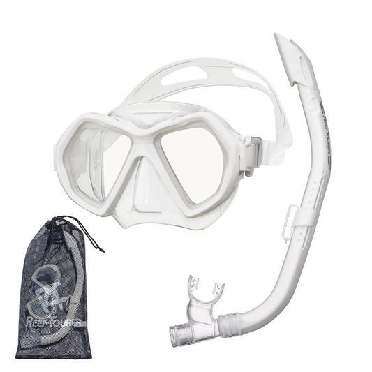 Adult X-Plore 2-Window Mask & Snorkel Combo, White