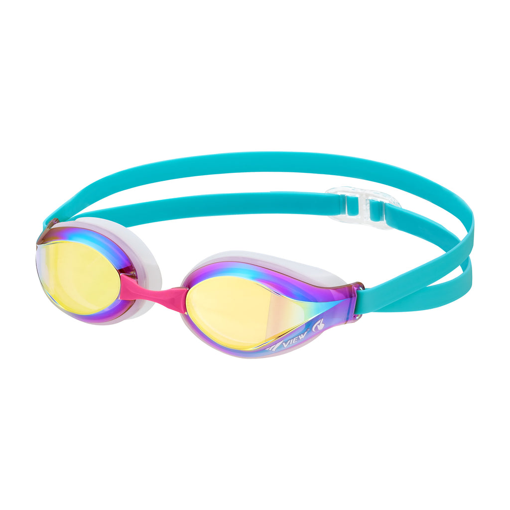 Try Junior SWIPE Anti-Fog Racing Mirrored Swim Goggles for Ages 6-12, V-260JASAM