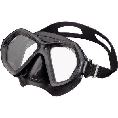 Adult X-Plore 2-Window Snorkeling Mask, Black/Black