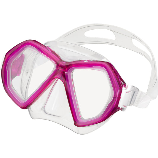 Adult X-Plore 2-Window Snorkeling Mask, Bougainvillea Pink